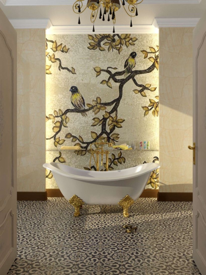 Stunning Mosaic Tiled Wall For Your Bathroom Matchness