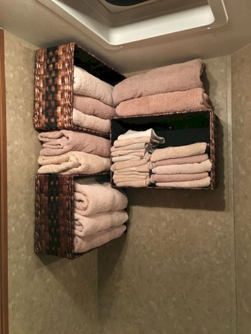 Bathroom camper storage