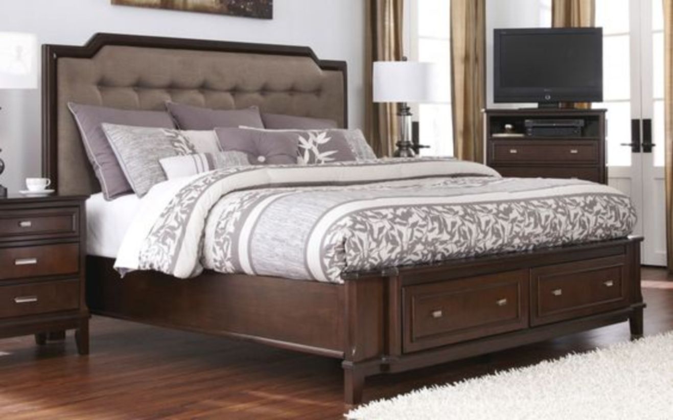 Bedroom, amusing king size storage bed with grey