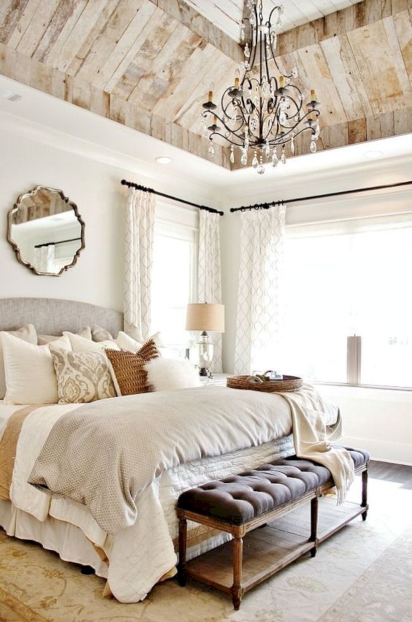 Bedroom with neutral tones and texture