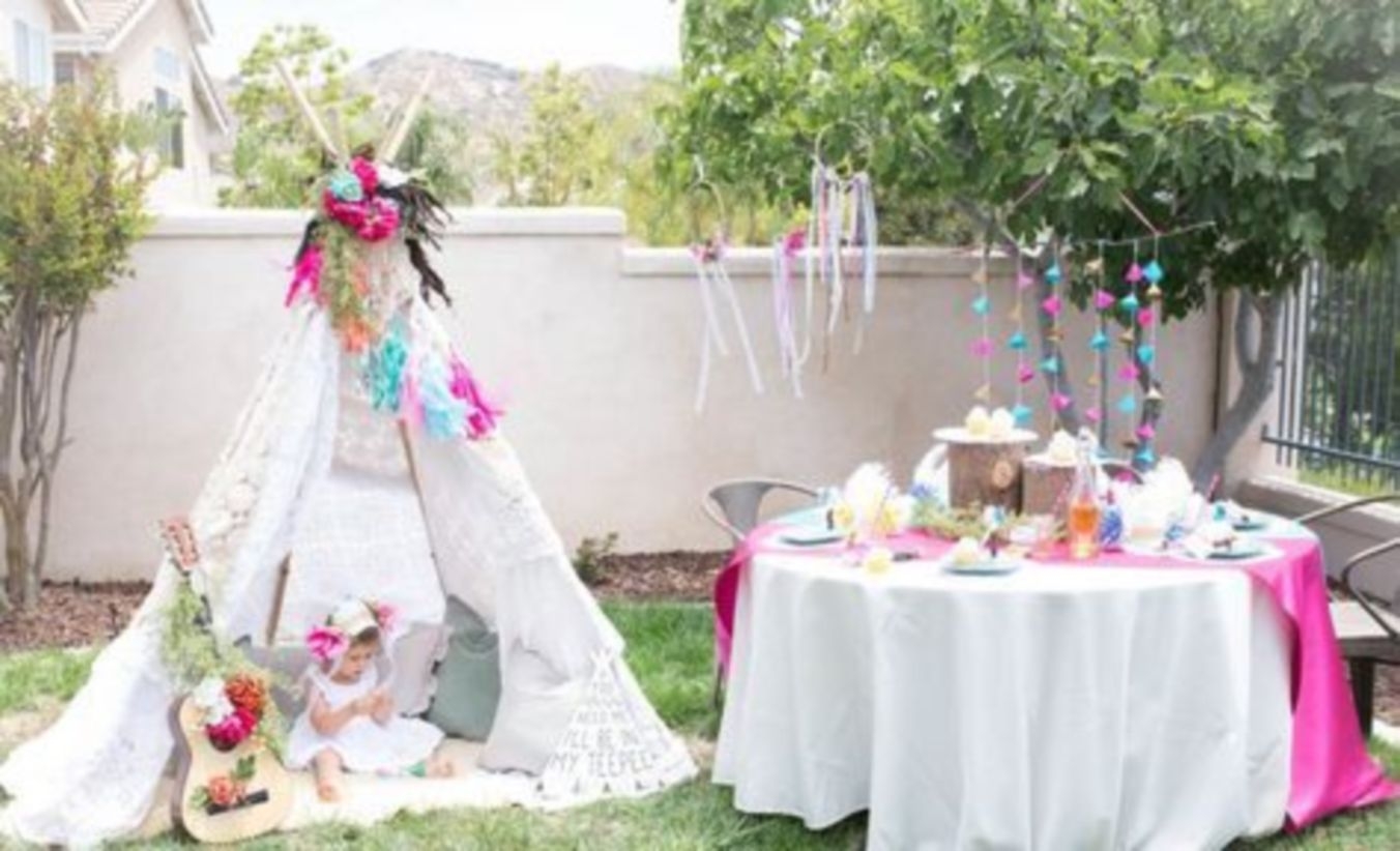 Bohemian tribal teepee party, a girl's birthday party for the tribe