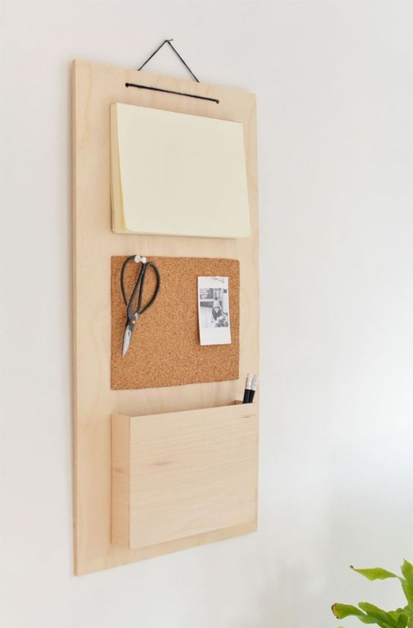 Diy hanging wall organiser