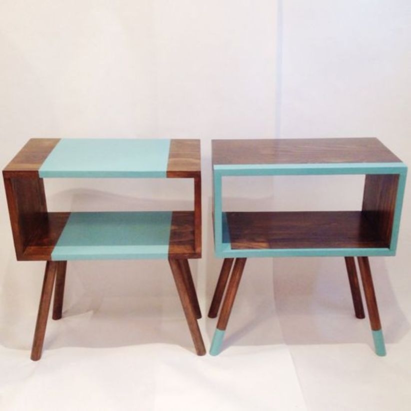 Diy media console that has a mid-century modern style