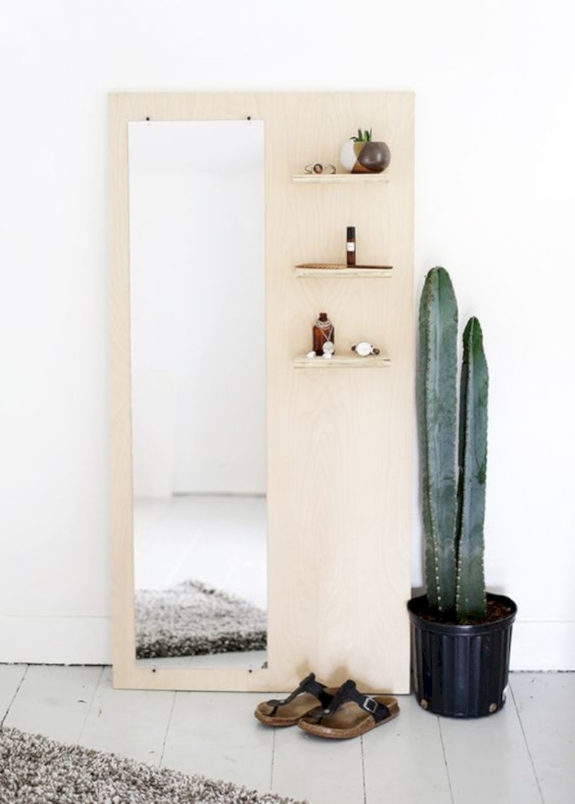 Diy plywood floor mirror