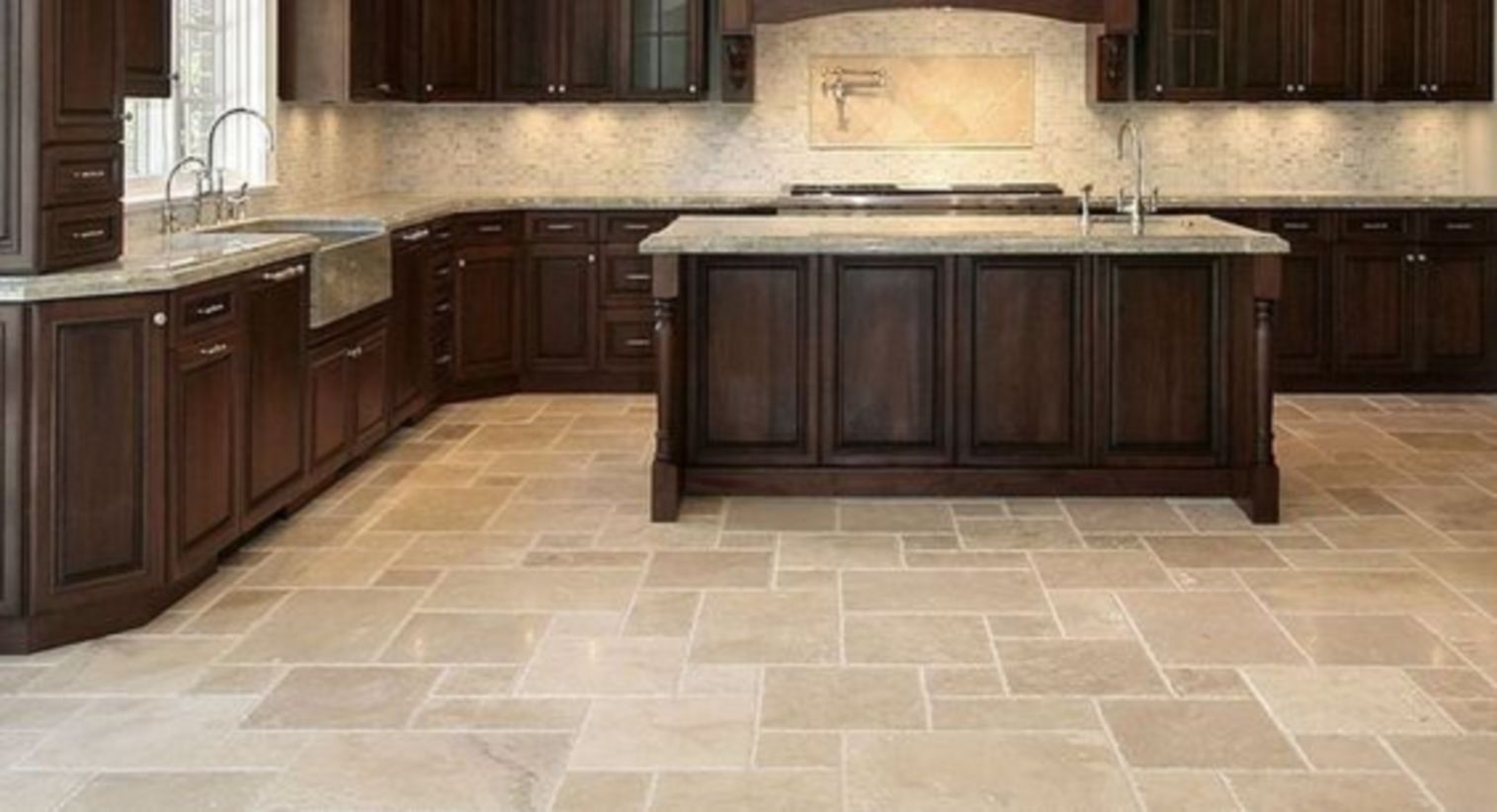 Finest kitchen tile floor with adorable interior impressions