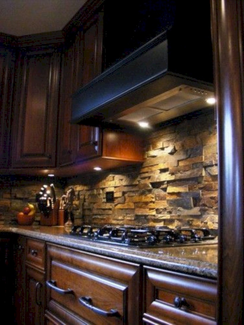 Kitchen stone backsplash love