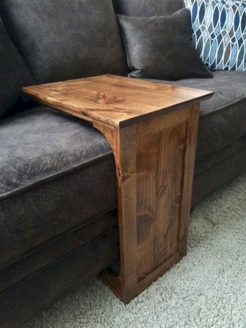 Knotty alder sofa table