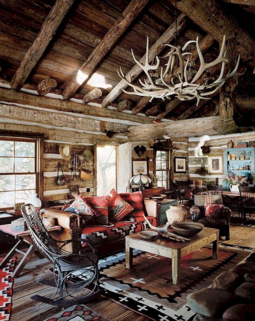 Living room adirondack style
