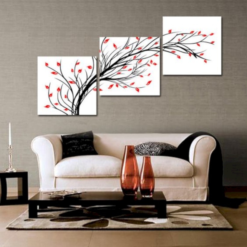 Living room love art work with colors