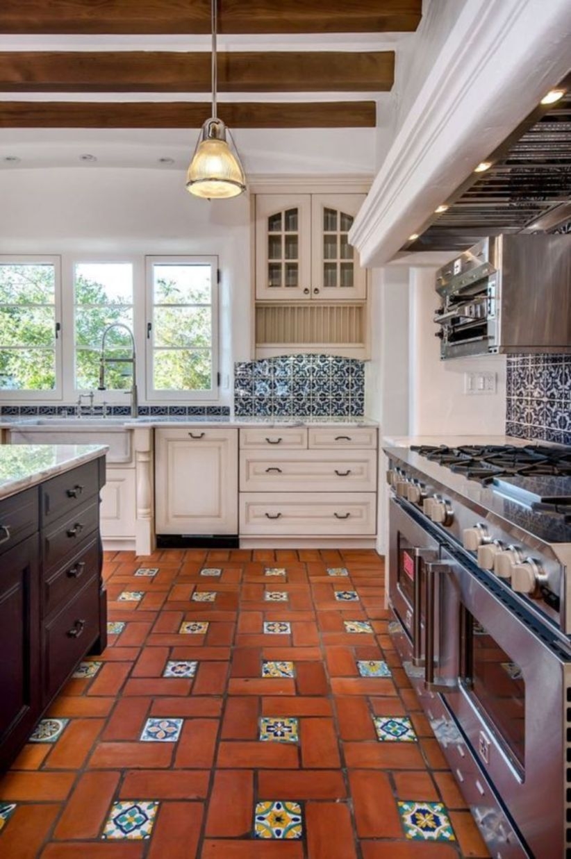Mexican tile floor and decor ideas for kitchen decoration
