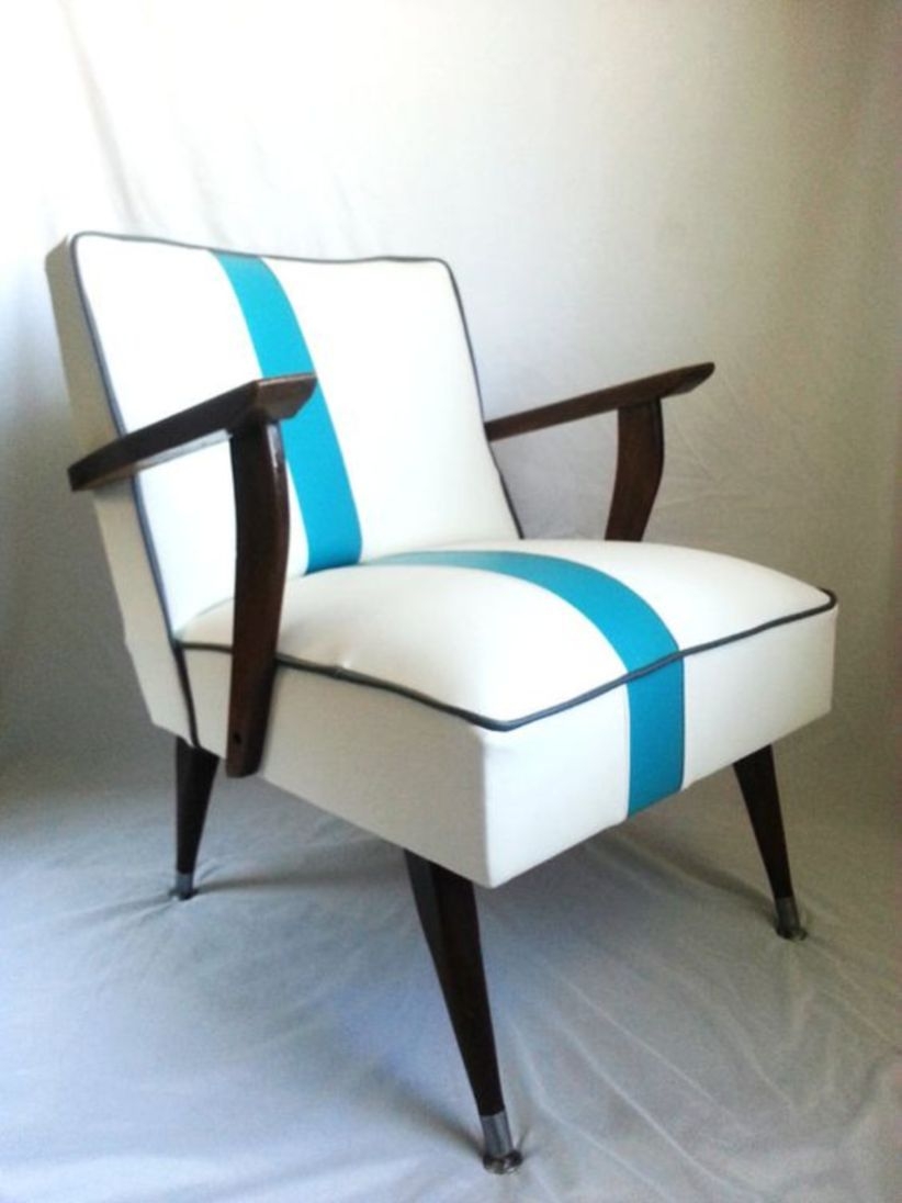 Mid century modern chair white