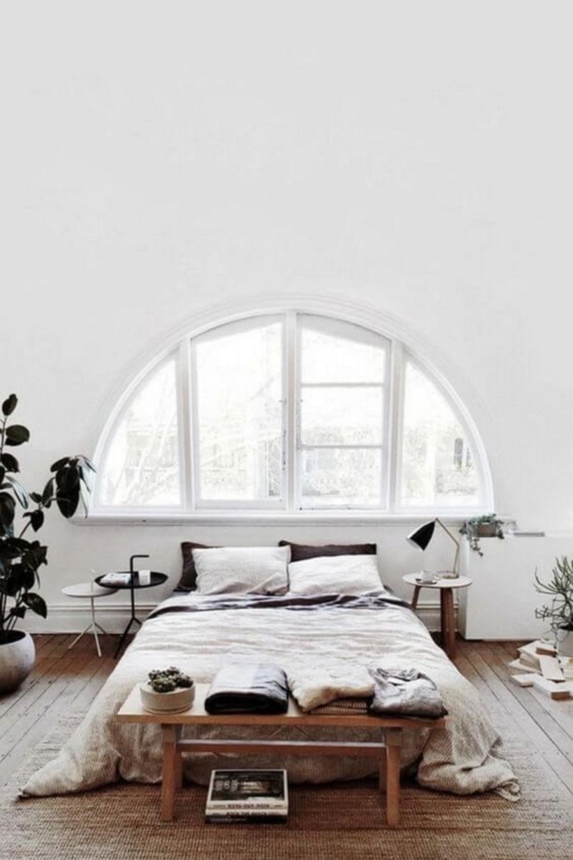 Modern rustic scandinavian bedroom decor