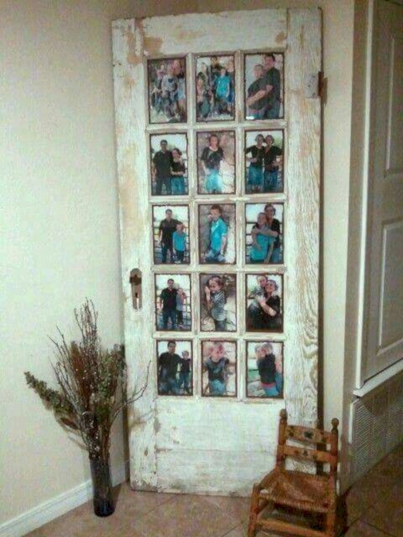 Old door picture frame