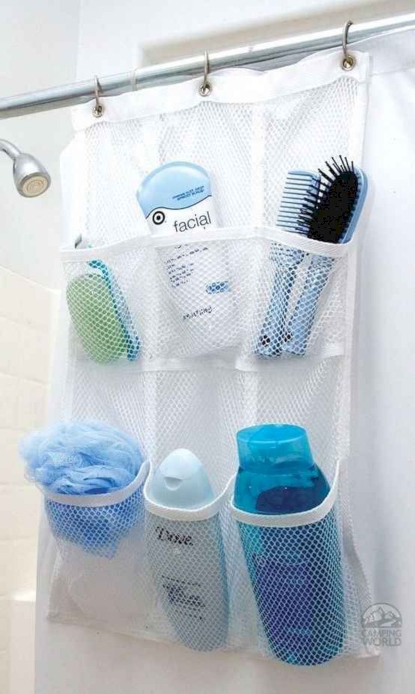 Rv hacks shower storage