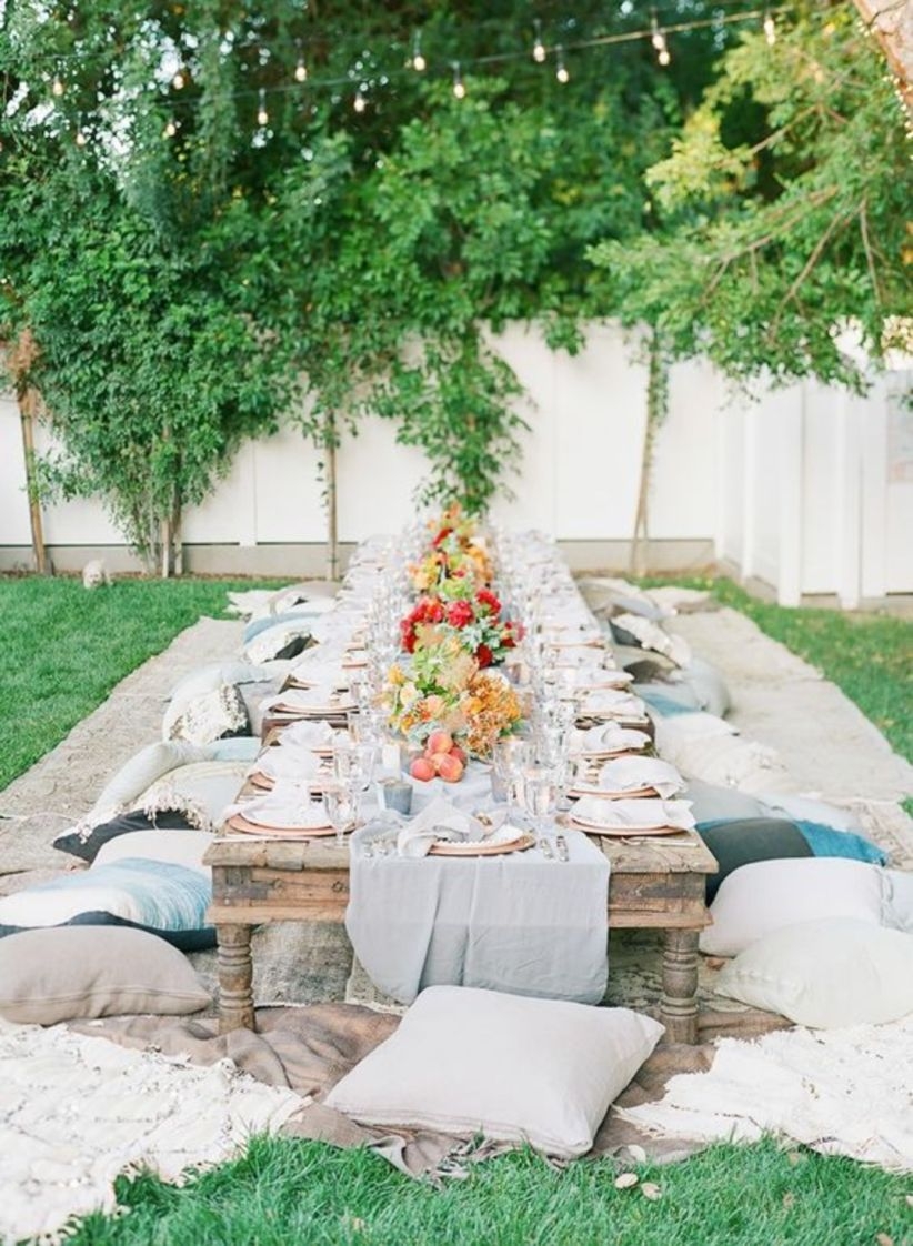 Shares boho-chic birthday party in backyard
