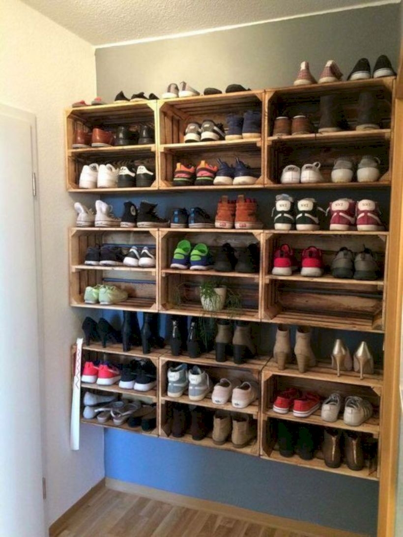 Storage shoe rack crates