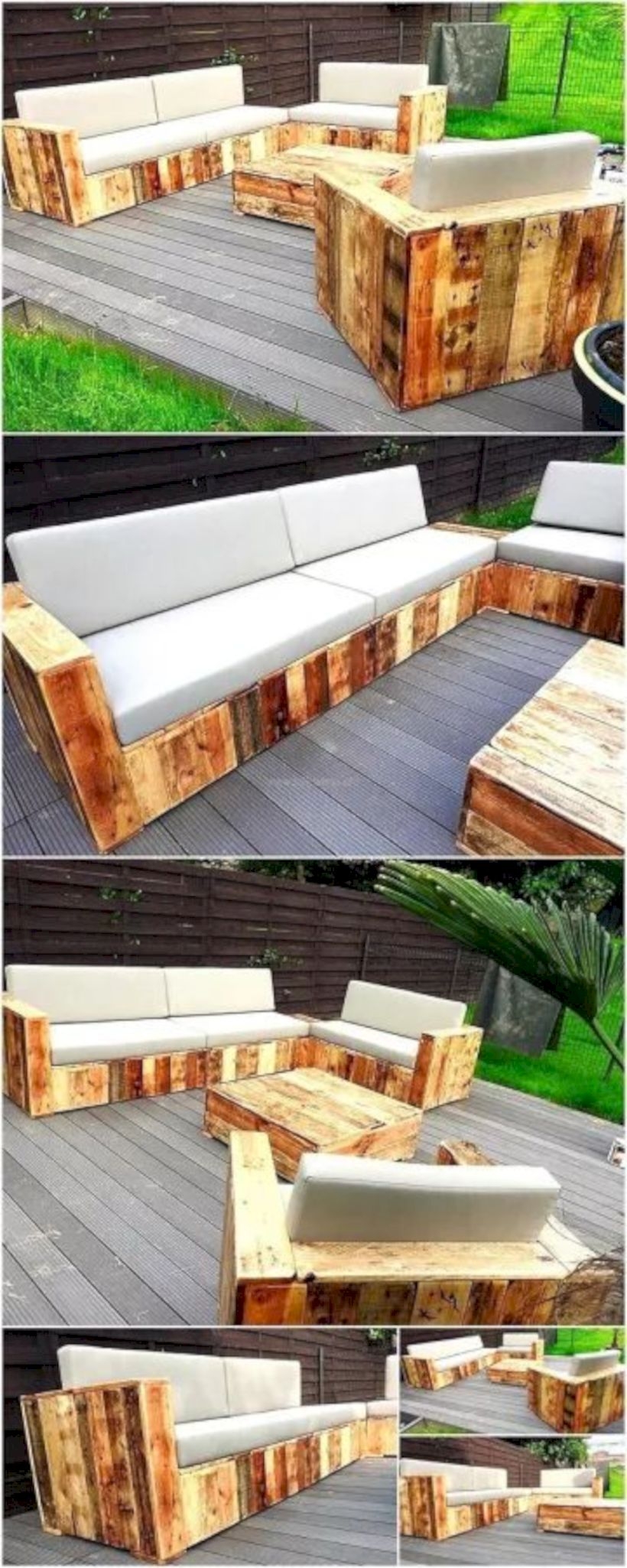 Wood pallet furniture for patio