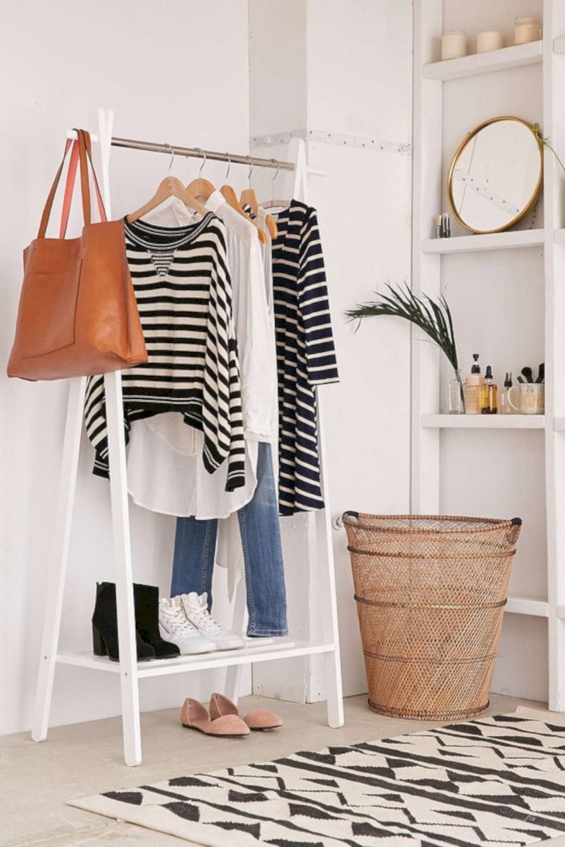 Wooden clothing rack