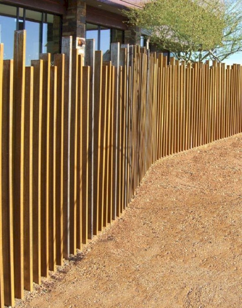 Wooden fence for backyard