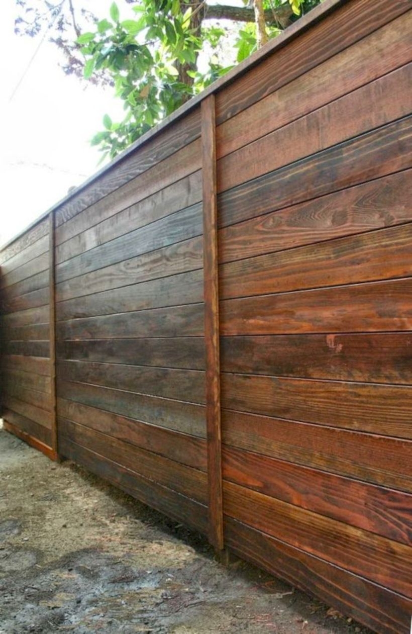 A modern style horizontal fence