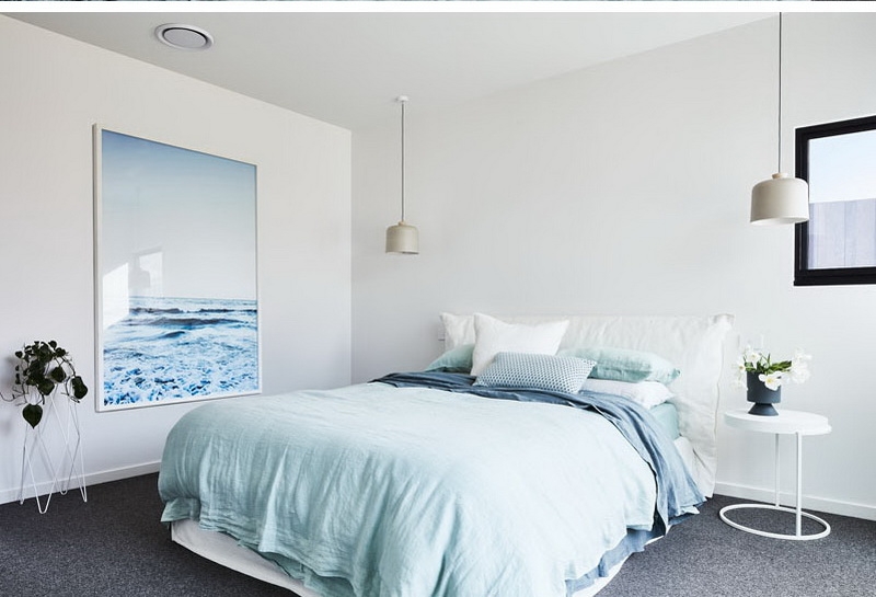 1. bed room with natural painting