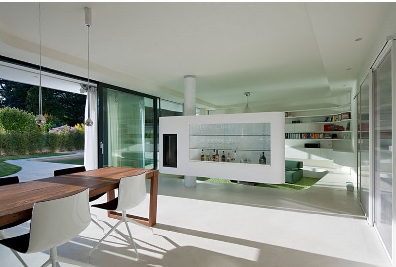 Living room and dining room