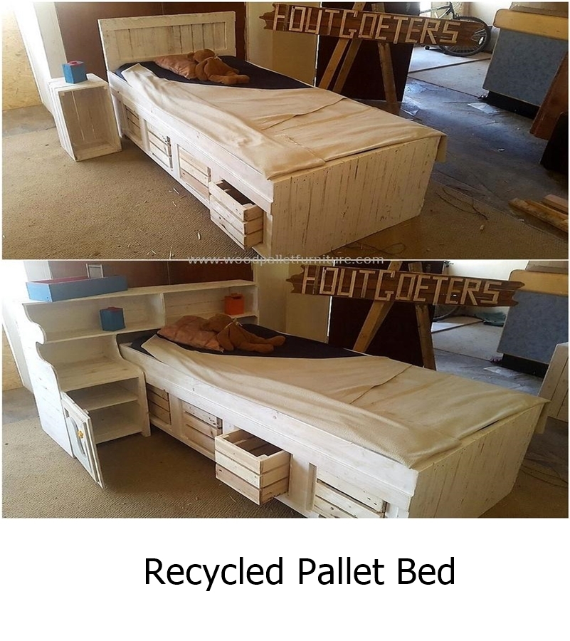 Recycled pallet bed 1
