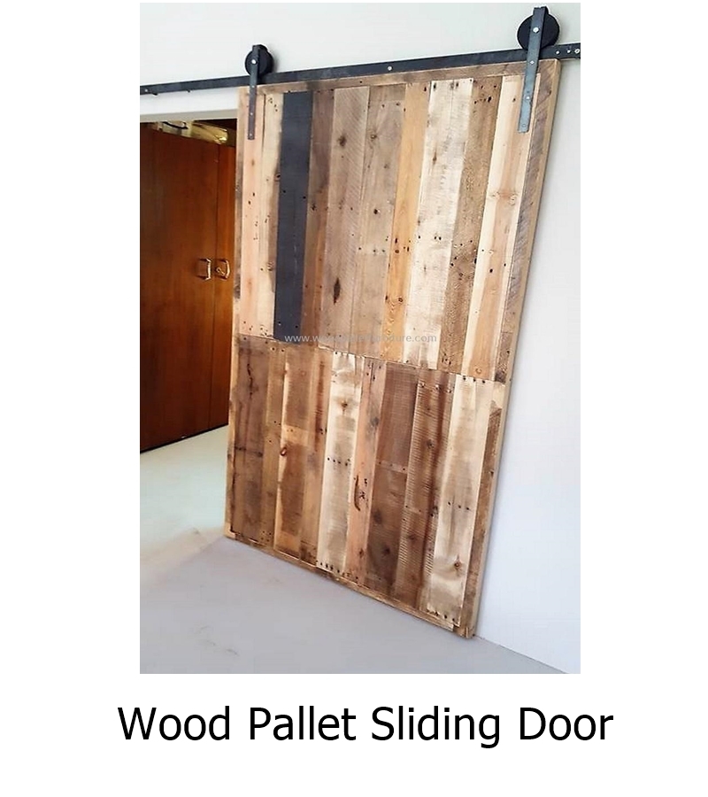 Wood pallet sliding door 1