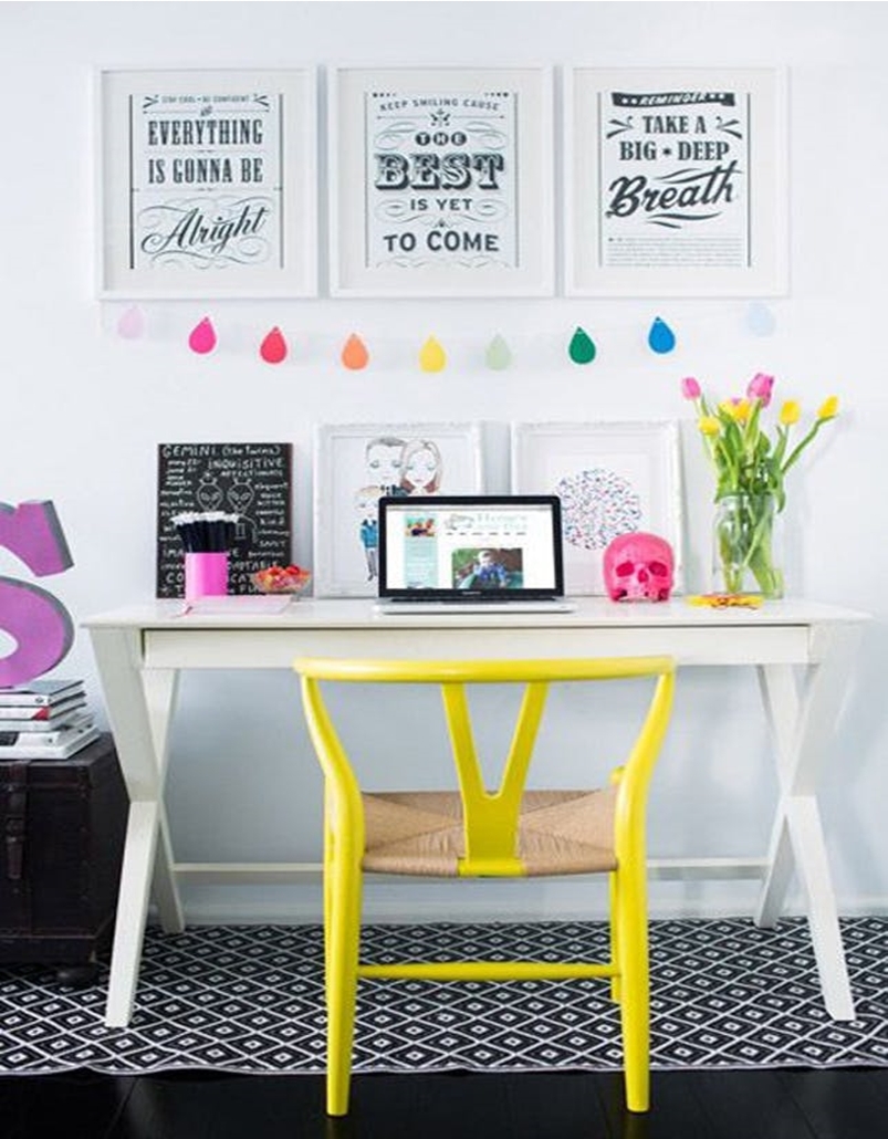 Colorful home office design ideas to brighten up your mood 5