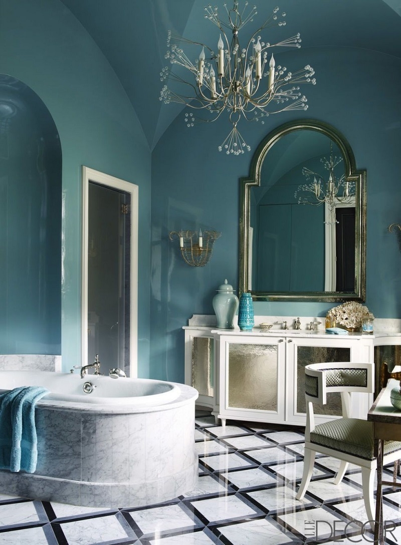 Gilded bathroom storage