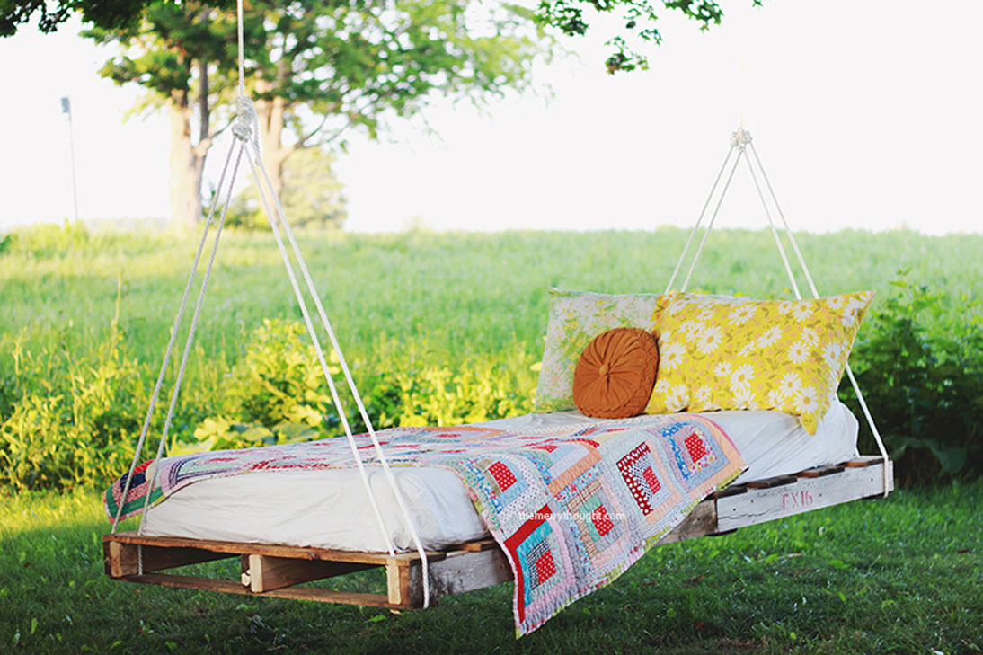 Outdoor hanging bed