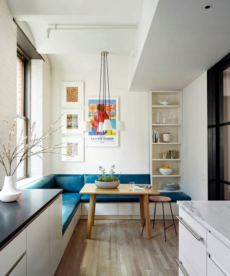 2. a small shelf on the corner