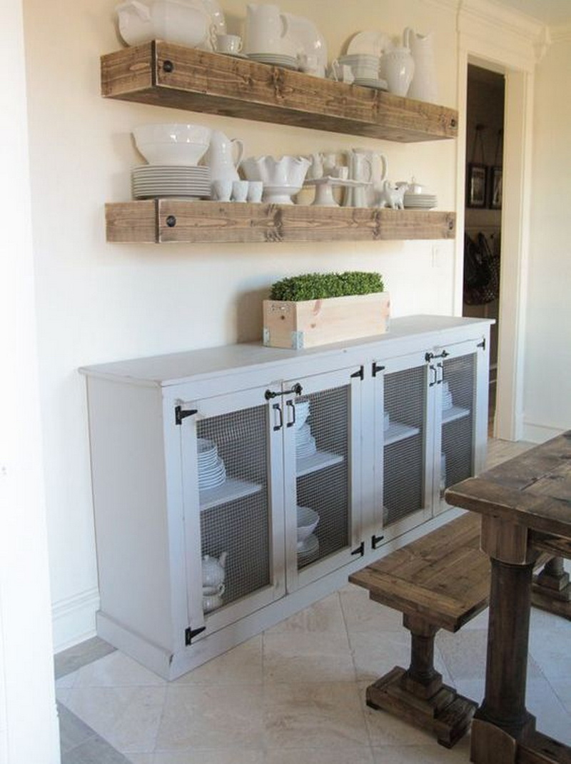 5. dishware on the wall