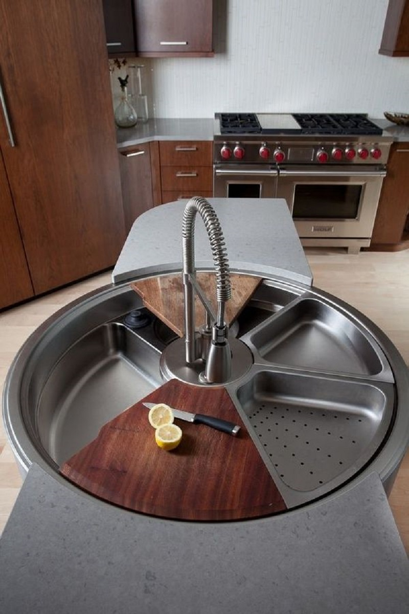 Cutting board and colander