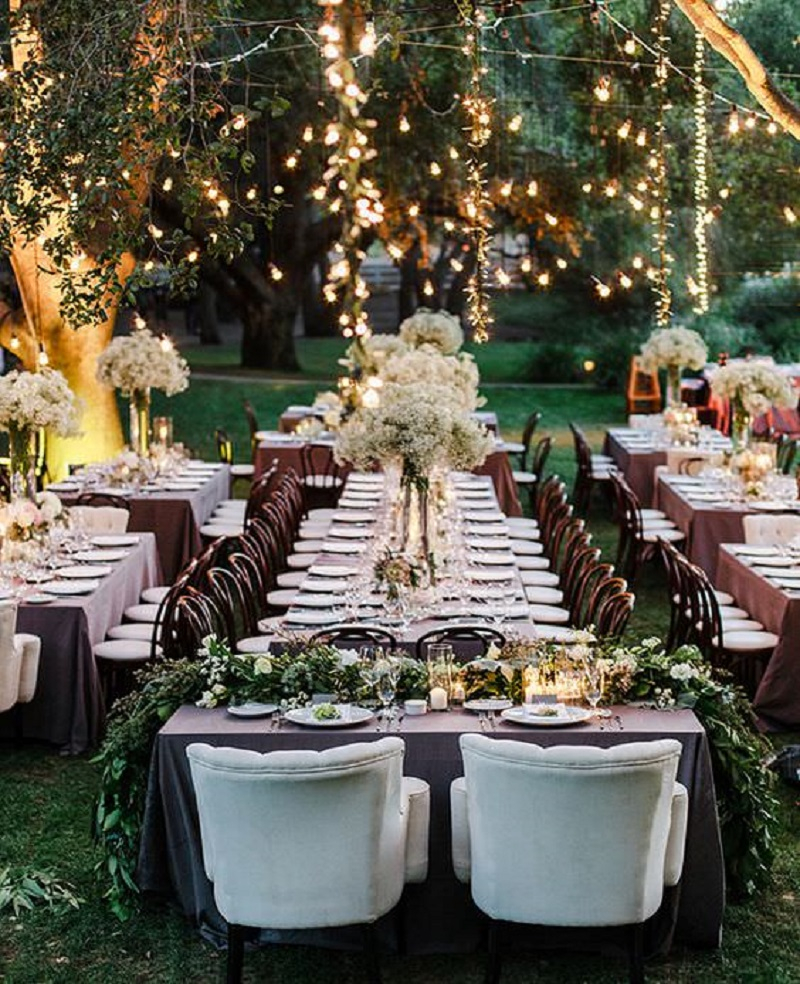 Gorgeous wedding outdoor tables