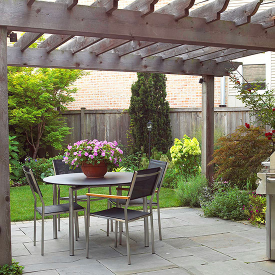 Urban garden with shade