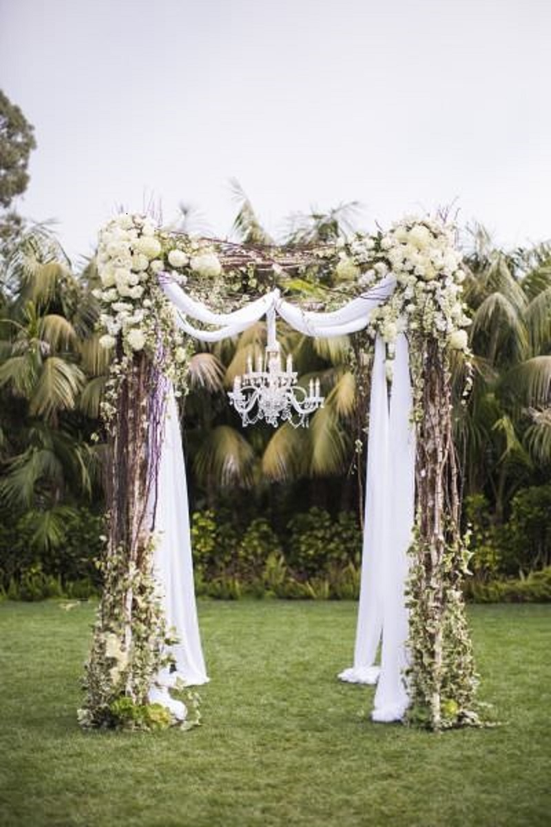 Vintage santa barbara garden wedding