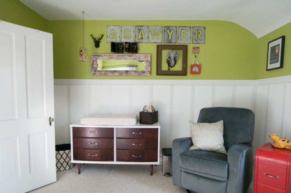 A bright half-wall feature