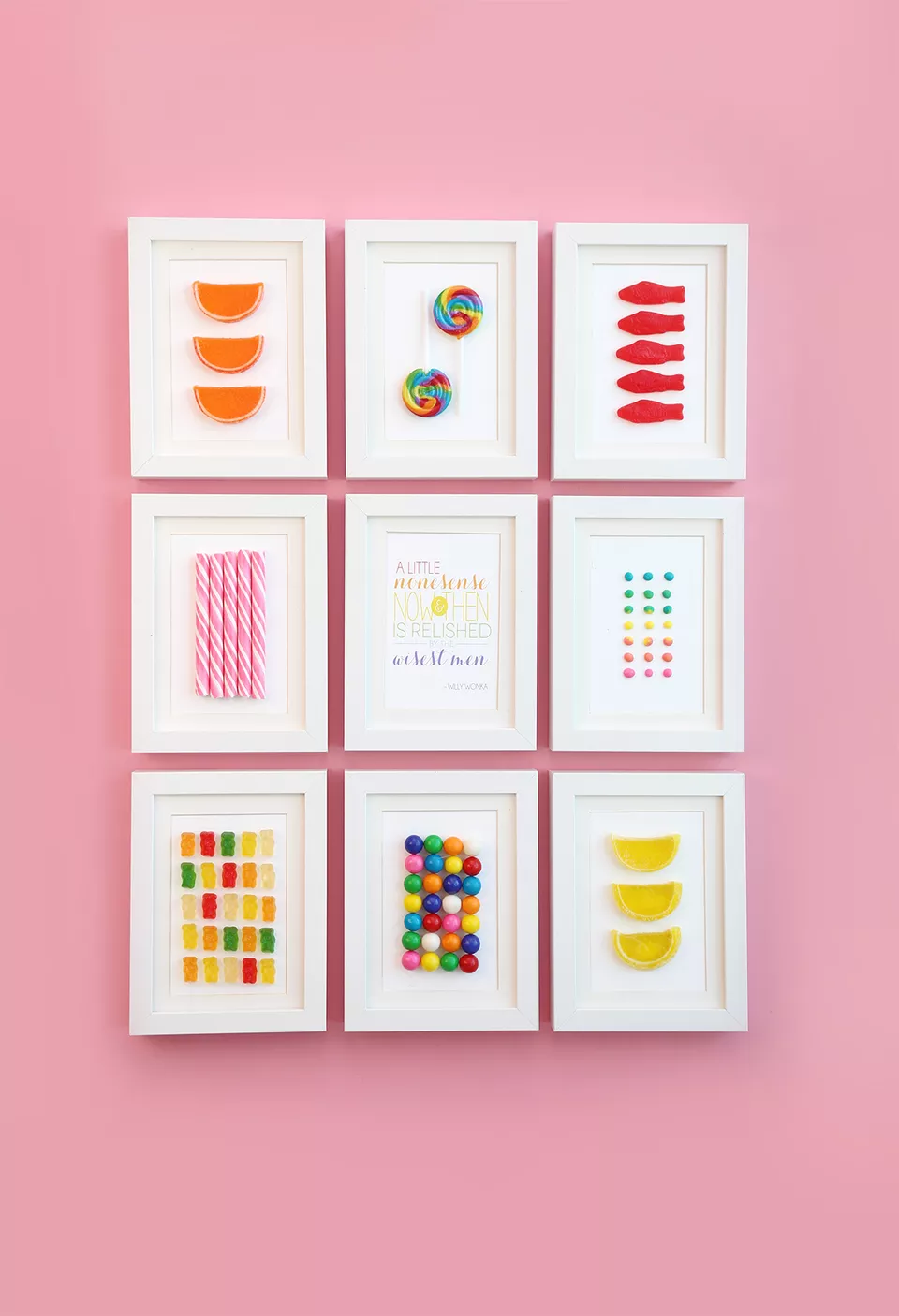 Diy framed candy