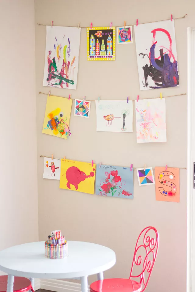 Diy kid's art display
