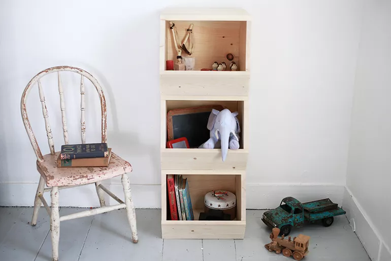 Diy wood toy bins
