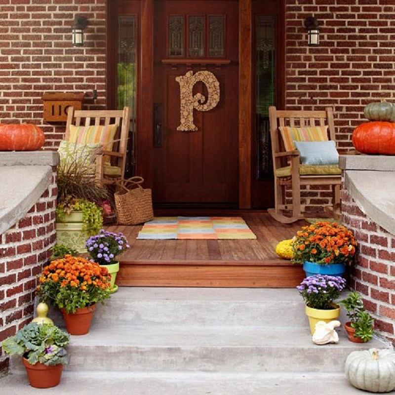 Flower on front porch