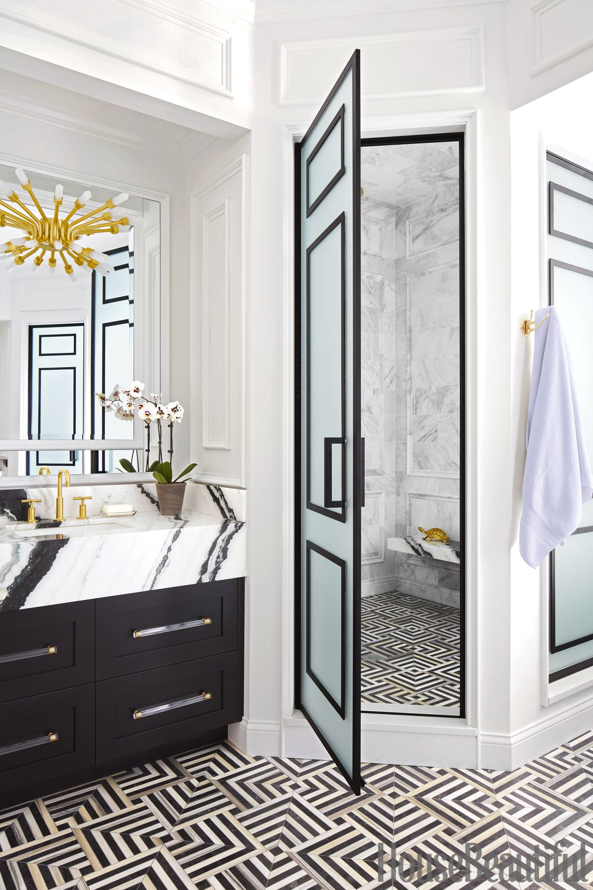 Geometric bathroom