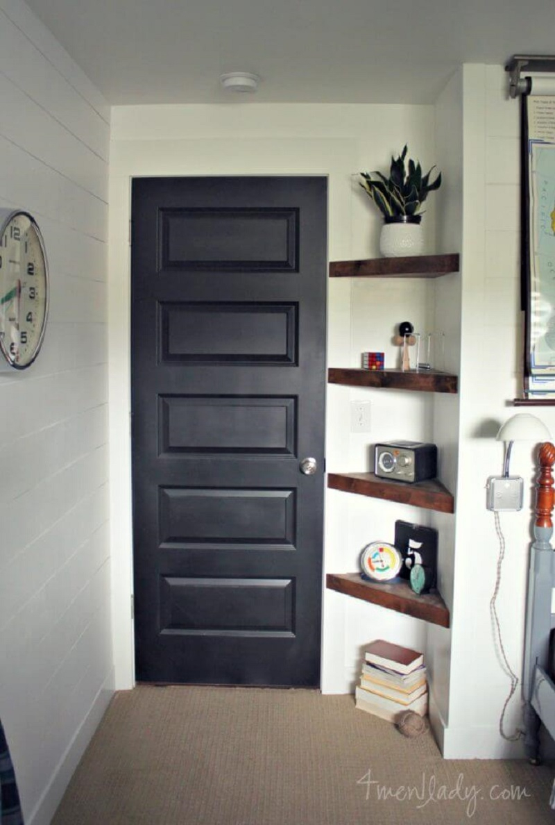 Build a shelf by the door