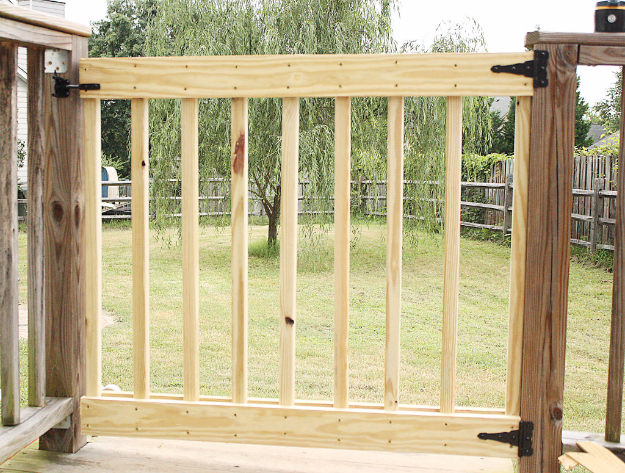 Diy deck stair gate