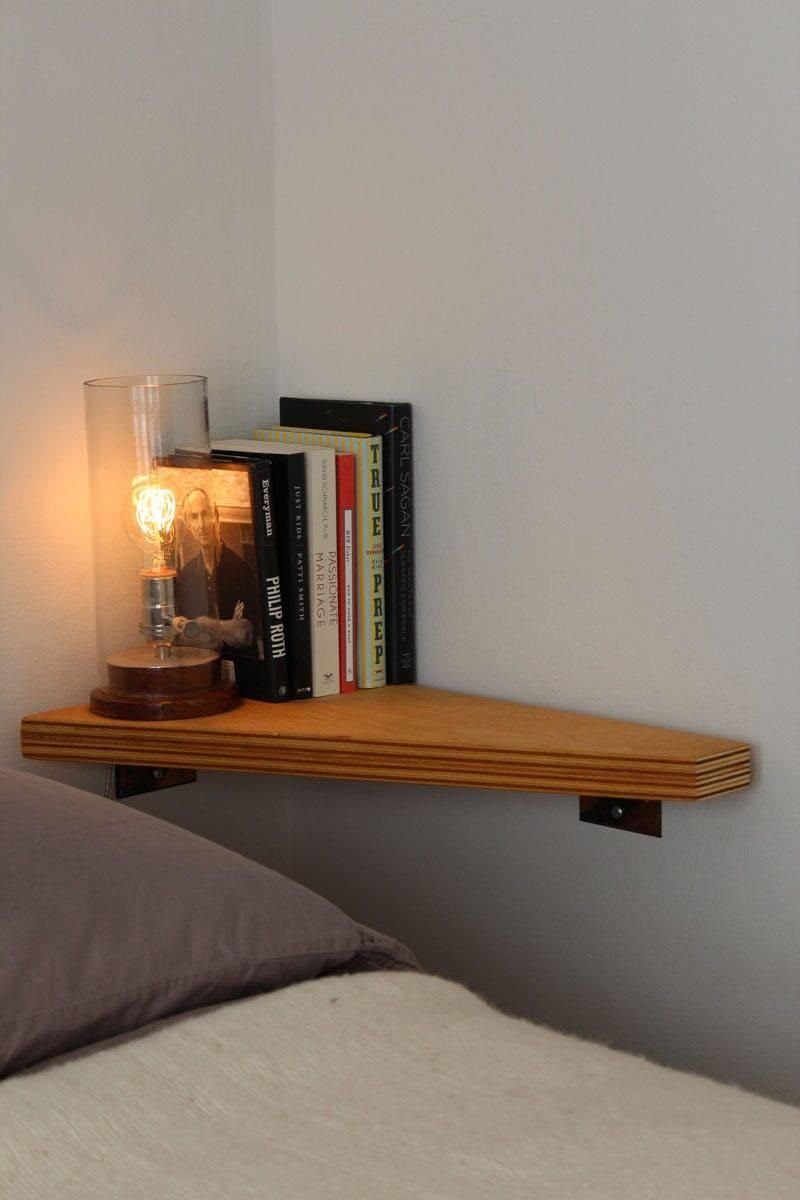 Wall shelf for the bedroom