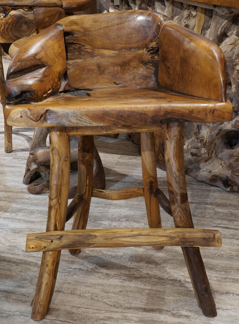 An unique bar stool teak wood furniture for family room you
