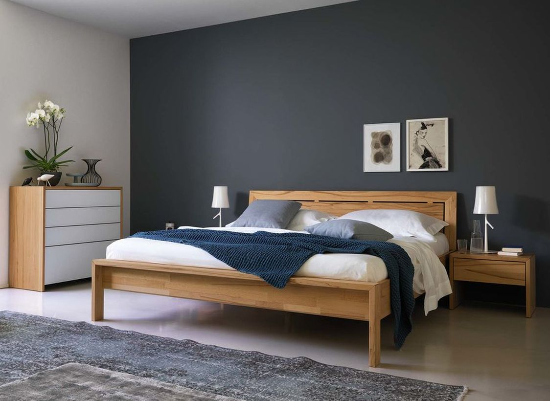 An amazing nature element furniture for summer with bedroom furniture made of solid wood for healthy sleep