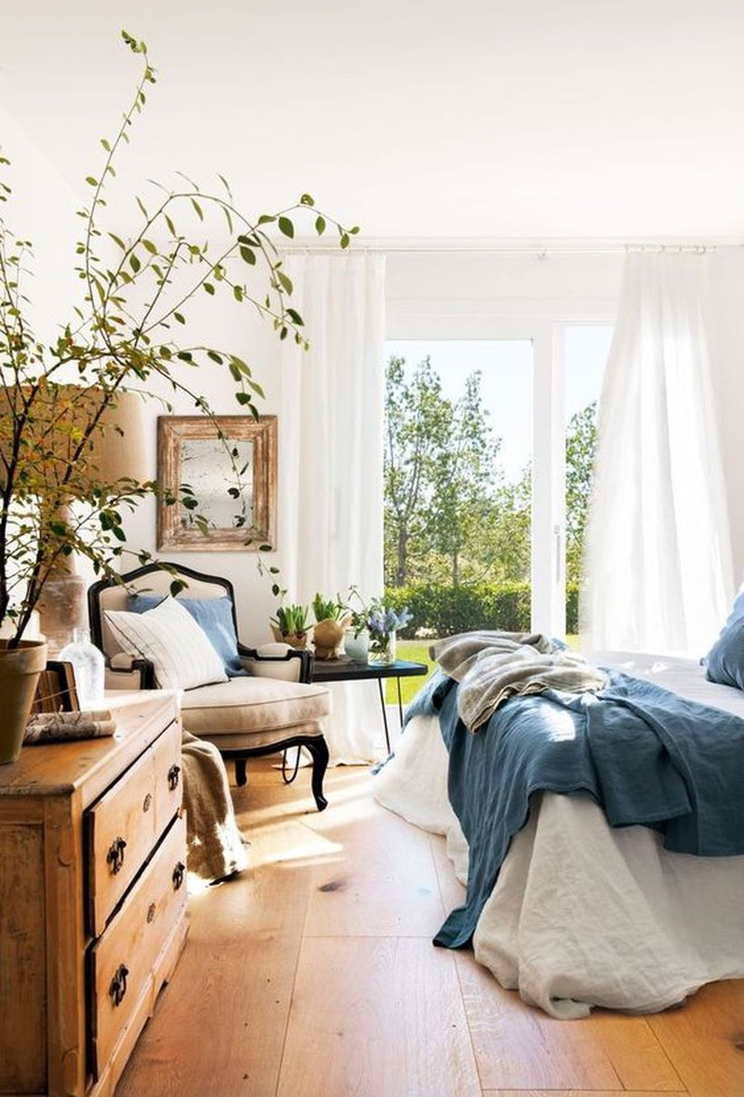 An interesting nature element furniture with rustic wood cabinets that are unique for summer