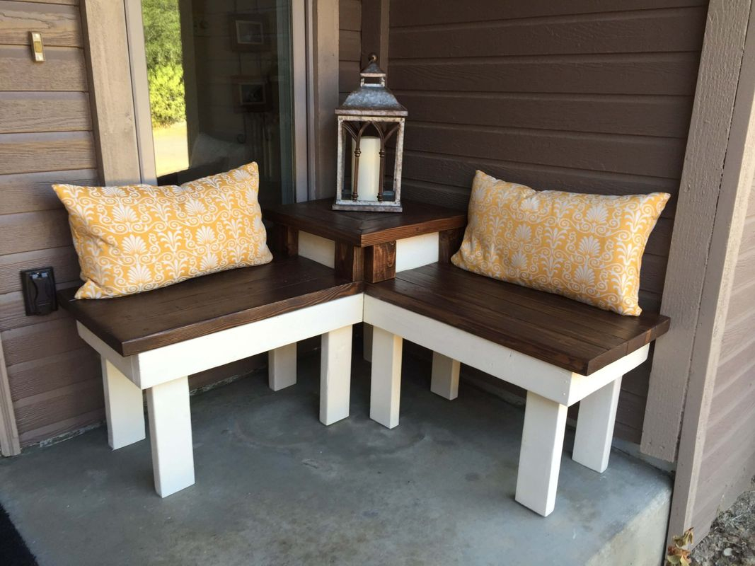Diy corner bench with wooden table to complete your garden in this summer